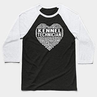 Kennel Technician Heart Baseball T-Shirt